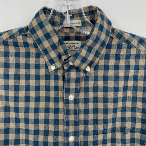 🆕 J.Crew | Slim Fit Check Print Button Down Long Sleeve Casual Shirt Size Large - Picture 1 of 6